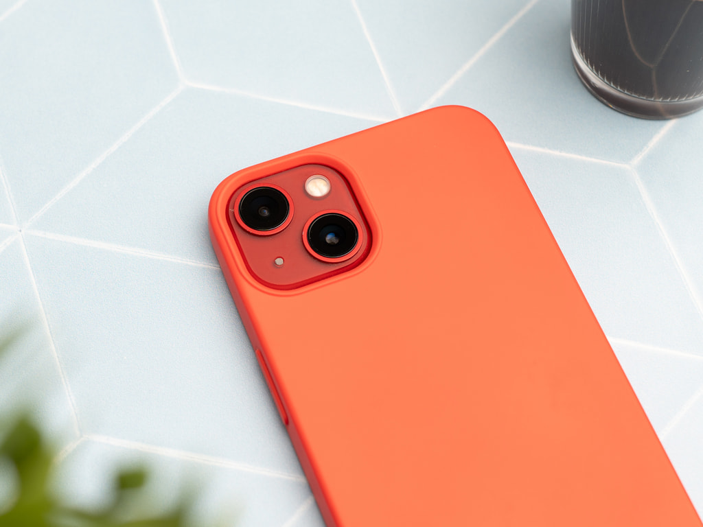 Silikonový kryt na iPhone 13 Mini - Červený - 4